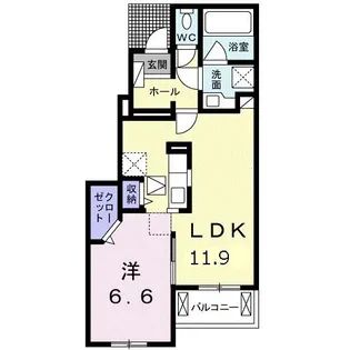 サンモール K【1階】の間取り