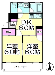 メゾンタナカIIA棟【1階】の間取り