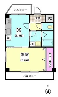 フェリーチェ中延【3階】の間取り