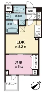 クオリア銀座【7階】の間取り