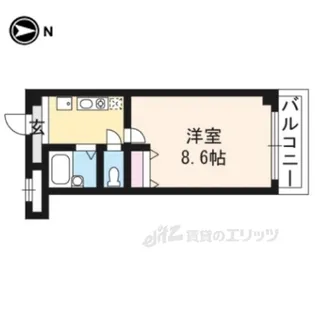 ルネッサ桃山【6階】の間取り