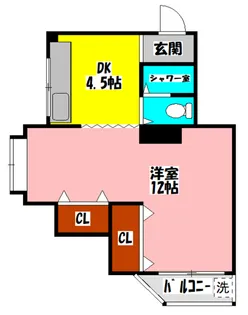コムズスクエア本町B棟【3階】の間取り