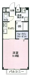 ミカーサ西新地【1階】の間取り
