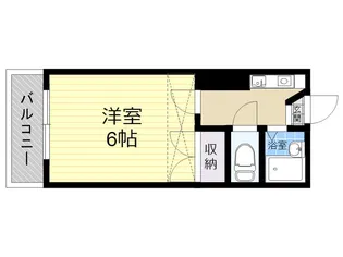 レオパレス東大道【2階】の間取り