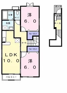 ル・モアC【2階】の間取り