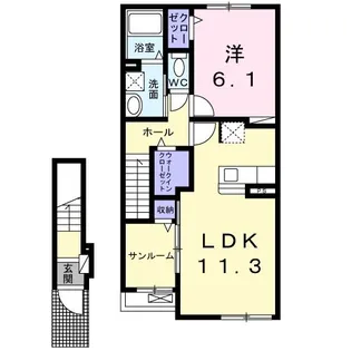 アルレーヴ【2階】の間取り