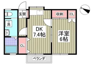ハイツコスモス【2階】の間取り