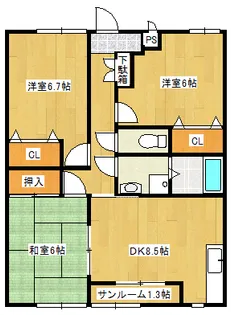 セラディ・グリーン【4階】の間取り