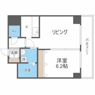 レジディア札幌駅ノース【2階】の間取り