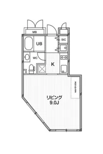 ルクレ東新宿【4階】の間取り