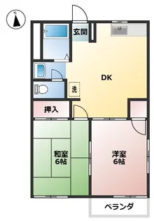 フローラル姫宮【1階】の間取り