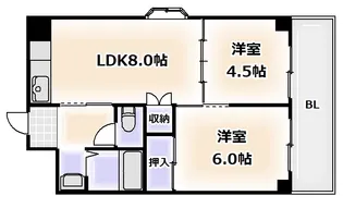 ハウスキャロット【4階】の間取り