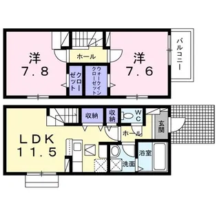 ヴィオラK【1階】の間取り
