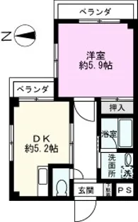 ブルグ氷川【4階】の間取り