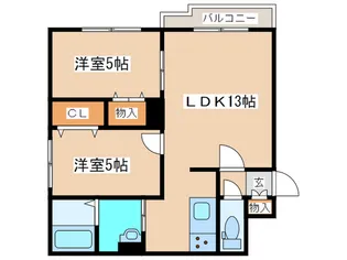 クラリス菊水II【5階】の間取り