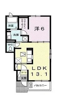 クラール丸亀原田B【1階】の間取り