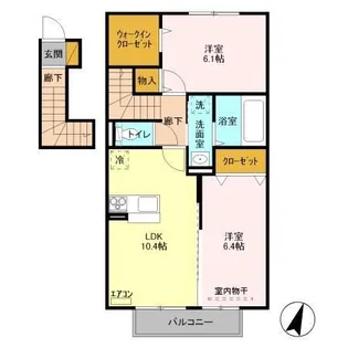 ラ プリマ さくら坂【2階】の間取り