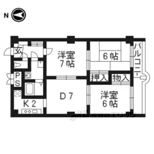 ウエストインコスモ【3階】の間取り