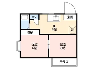 ベルフラットII【2階】の間取り