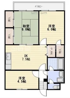 朝霞ハイツ【3階】の間取り