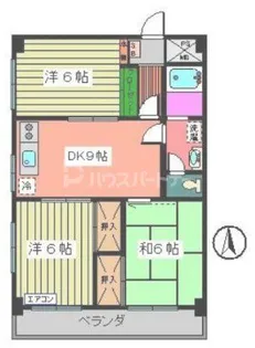 サンハイムマンション【2階】の間取り