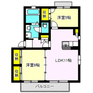 エストドミール A棟【1階】の間取り