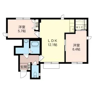 ディアス リリー【1階】の間取り