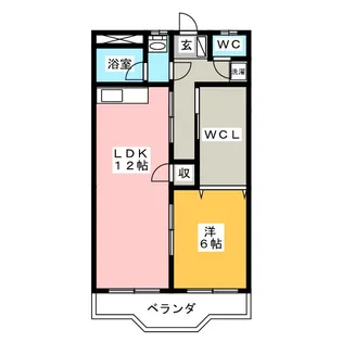 グラッツ アモーレ大垣【2階】の間取り