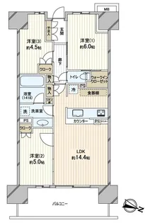 パークホームズ千葉【12階】の間取り
