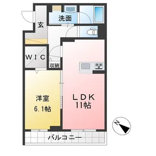 シャーメゾン松阪中央【1階】の間取り