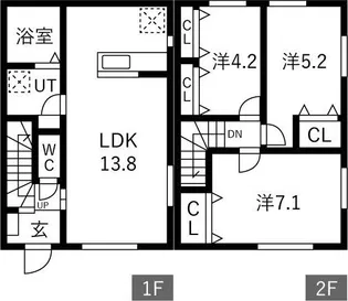 グラン・フラワー B棟【2階】の間取り