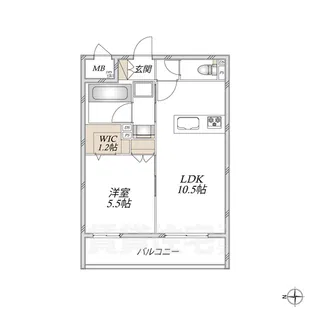 ヘーベルメゾン尼崎駅前【2階】の間取り