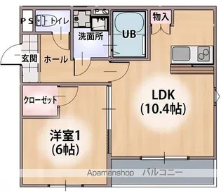コンフォートパレス高石神【1階】の間取り