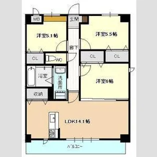 アルページュ【3階】の間取り