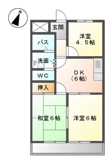 アーバンハイム滝の水【2階】の間取り