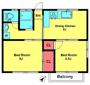 上原ハウス【1階】の間取り