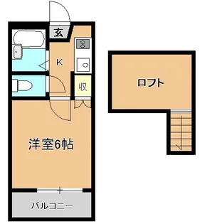 ユーハイム緑井A棟【2階】の間取り