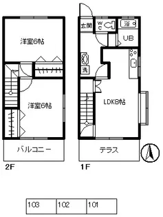 シルクハイツ中栗須Bの間取り