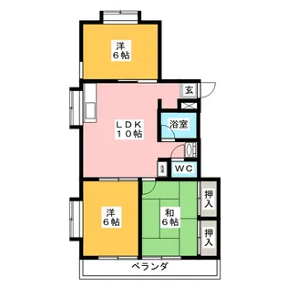 メゾン鹿谷【2階】の間取り