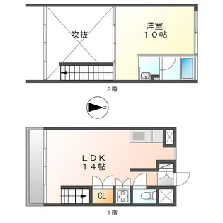 サニードエル【2階】の間取り
