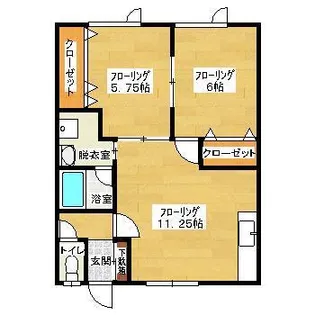 川東第3マンション【2階】の間取り