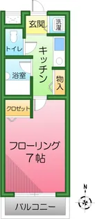 メイフェアフラット【2階】の間取り