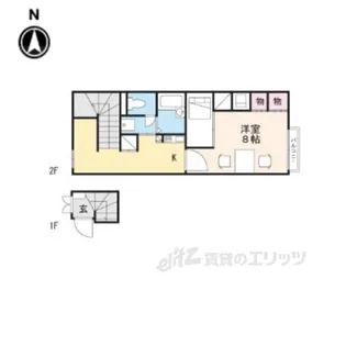 レオパレス藤の木1【2階】の間取り