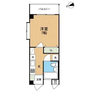 ハイツ憩【4階】の間取り