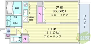 八乙女中央弐番館【1階】の間取り
