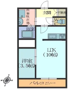 パリエ・アヴェニュー【2階】の間取り
