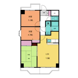 グリーンウッド【4階】の間取り