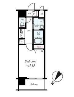 サムティ北梅田VESSEL【3階】の間取り
