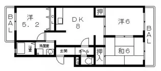 サンハイム南山本【2階】の間取り