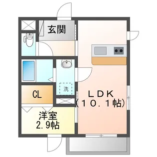 ガーデンアークB【2階】の間取り